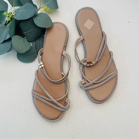 Rhinestone Strappy Sandals - Picture 2 of 7